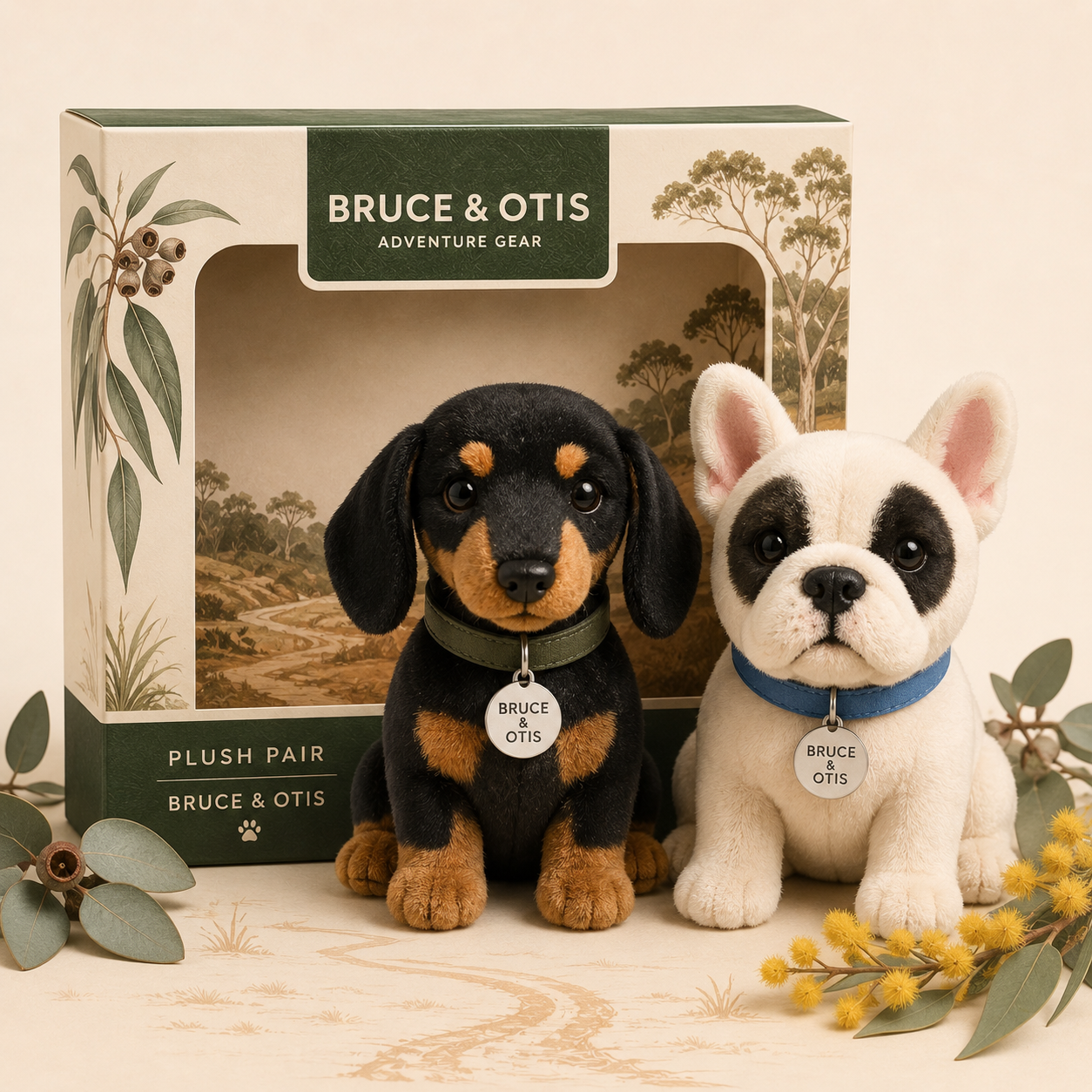 Bruce & Otis Plush Pair